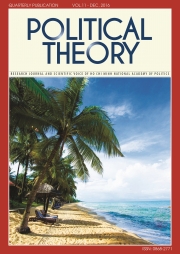 Political Theory Journal Vol 11, December, 2016
